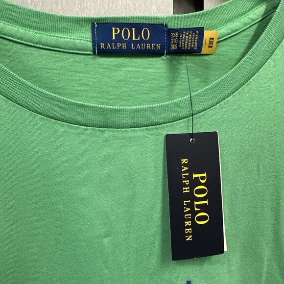 Polo Ralph Lauren 3XB Vineyard Green Big Pony Jersey Paint Splatter T-Shirt - Picture 4 of 11
